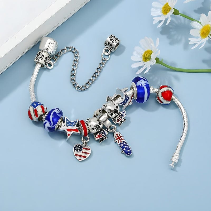 Charm Australia Flag Beads Koala Charm Bracelet