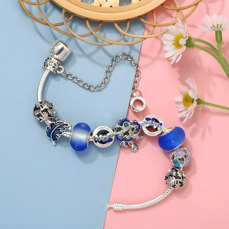 Charm Cloud Water Droplets Charm Bracelet