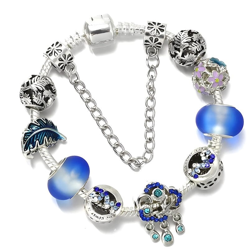 Charm Cloud Water Droplets Charm Bracelet
