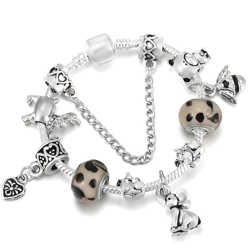 Charm Elephant Bee Charm Bracelet