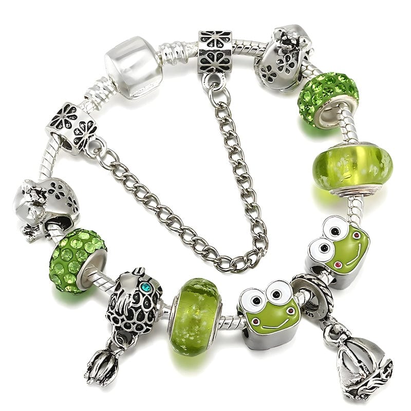 Charm Green Frog Charm Bracelet