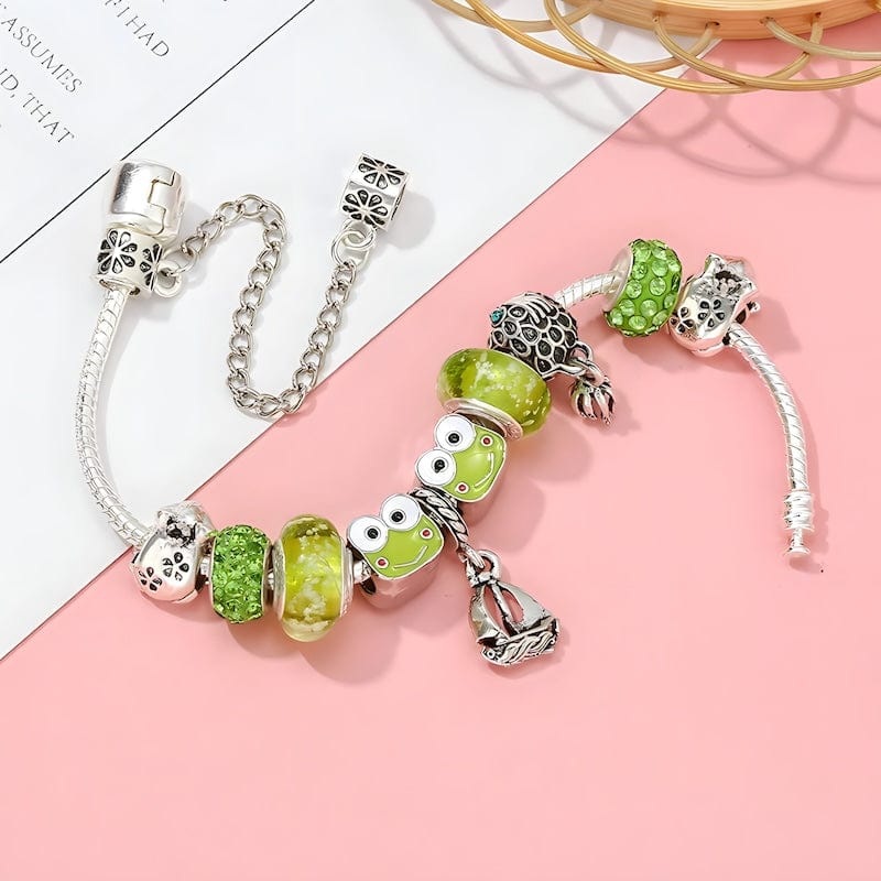 Charm Green Frog Charm Bracelet