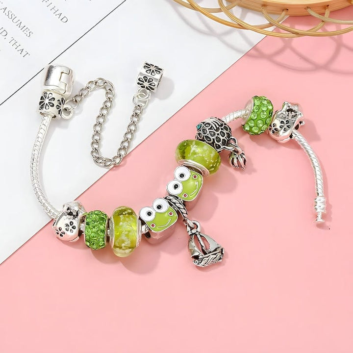 Charm Green Frog Charm Bracelet