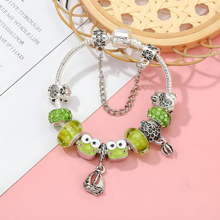 Charm Green Frog Charm Bracelet
