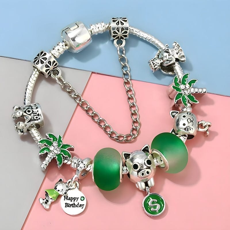 Charm Lucky Money Pig Happy Birthday Bracelet