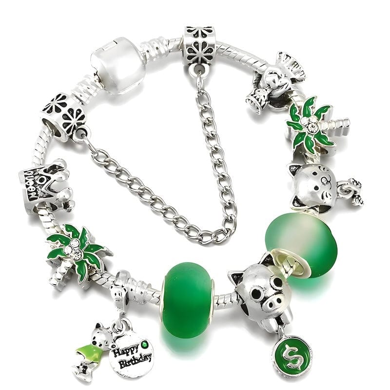 Charm Lucky Money Pig Happy Birthday Bracelet