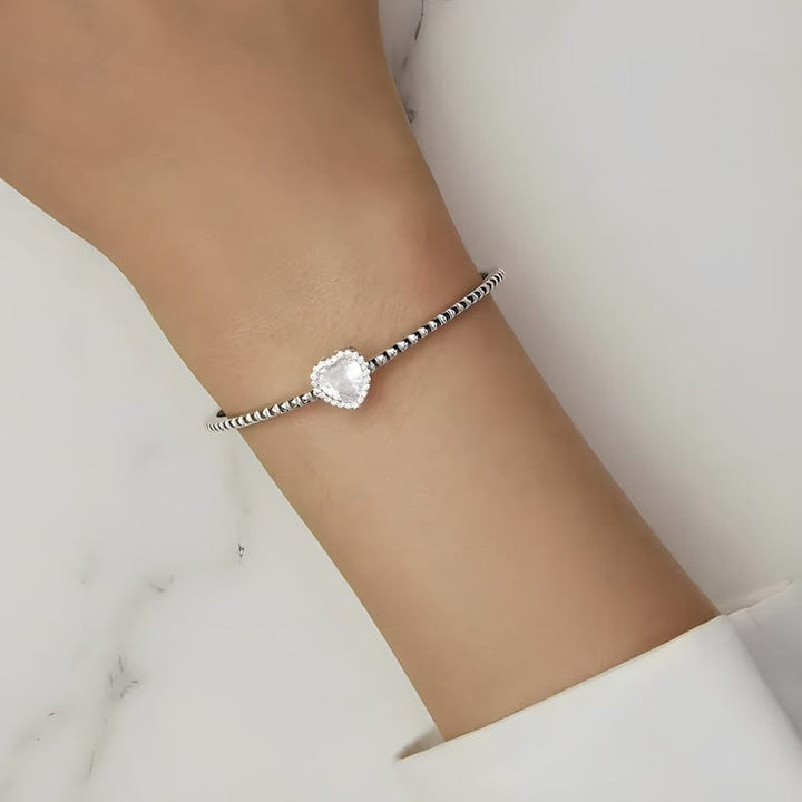 Cuff Heart Shaped Zircon Cuff Bracelet