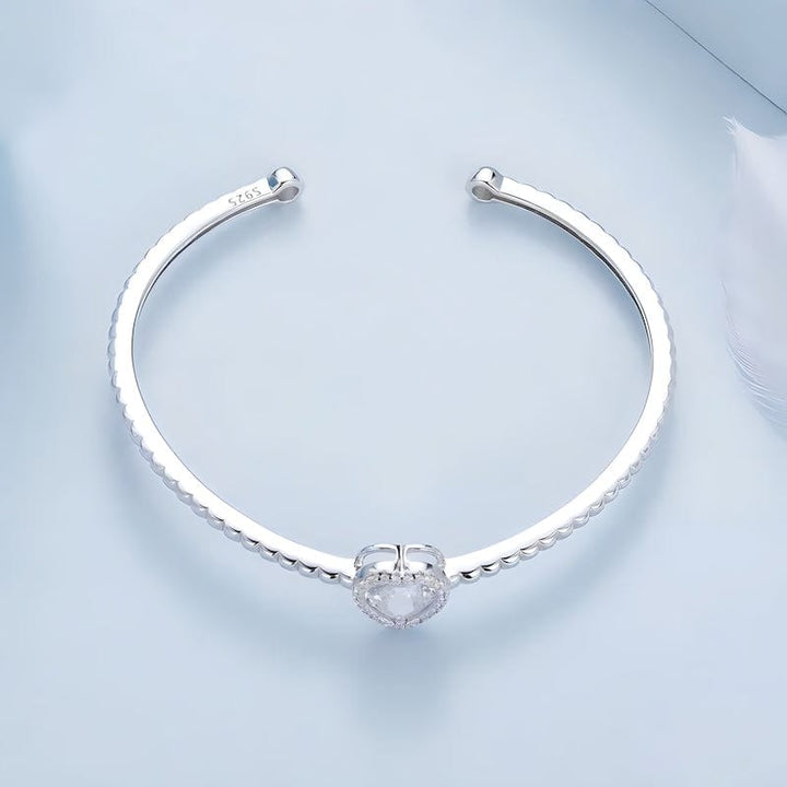 Cuff Heart Shaped Zircon Cuff Bracelet