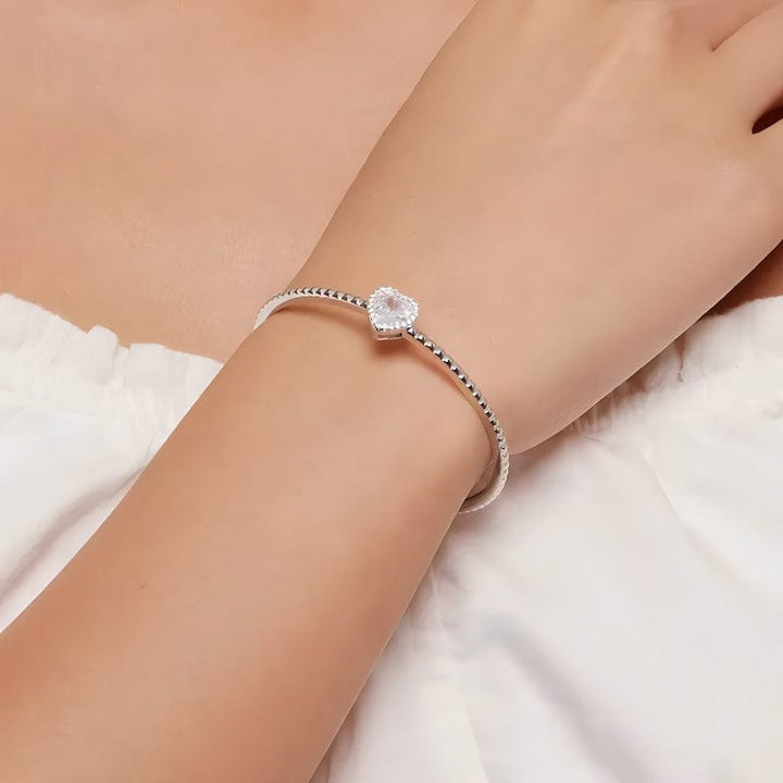 Cuff Heart Shaped Zircon Cuff Bracelet
