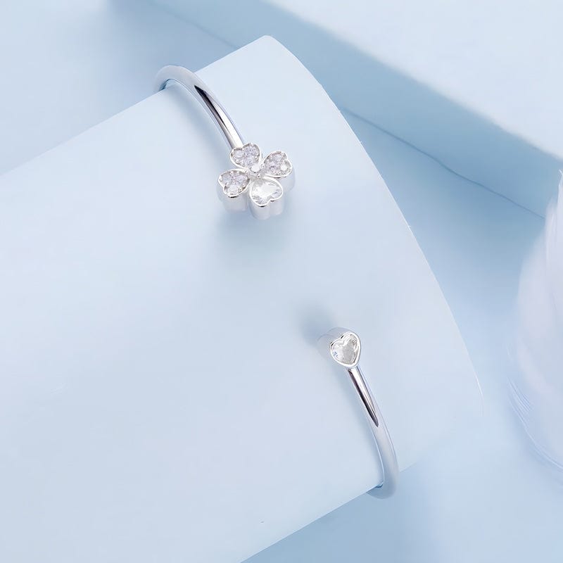 Cuff Lucky Four-Leaf Clover Cuff Bracelet