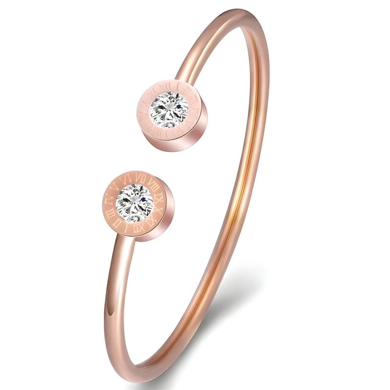 Cuff Roman Number Zirconia Cuff Bracelet