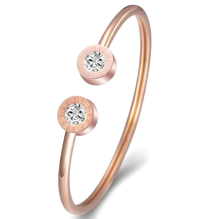 Cuff Roman Number Zirconia Cuff Bracelet