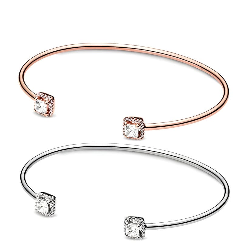 Cuff Shiny Square Open Cuff Bracelet