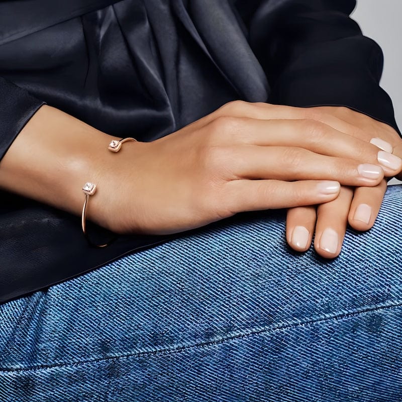 Cuff Shiny Square Open Cuff Bracelet