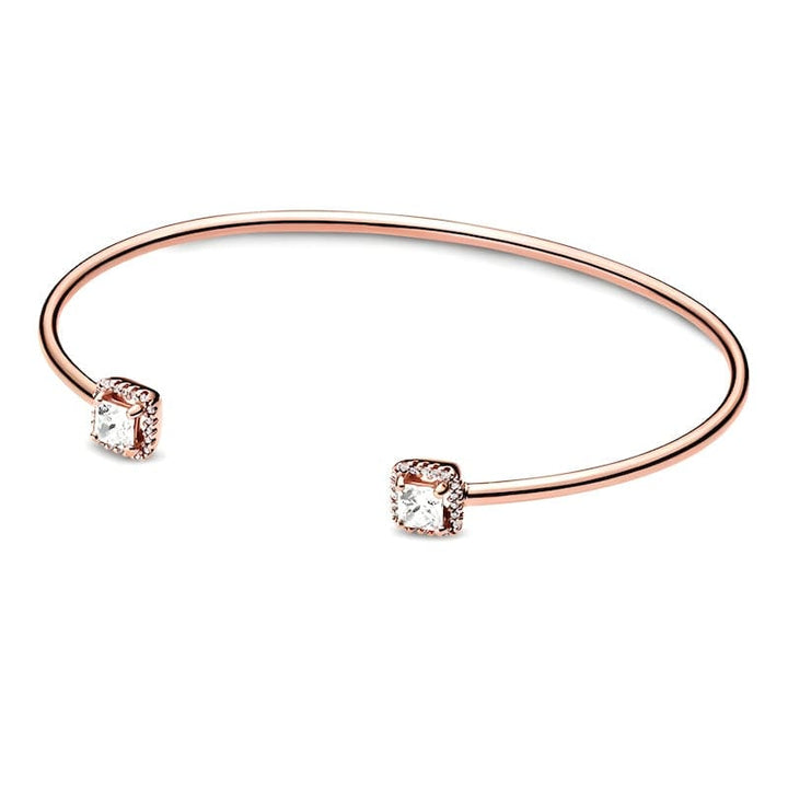 Cuff Shiny Square Open Cuff Bracelet