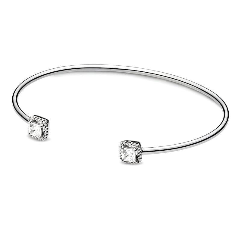 Cuff Shiny Square Open Cuff Bracelet