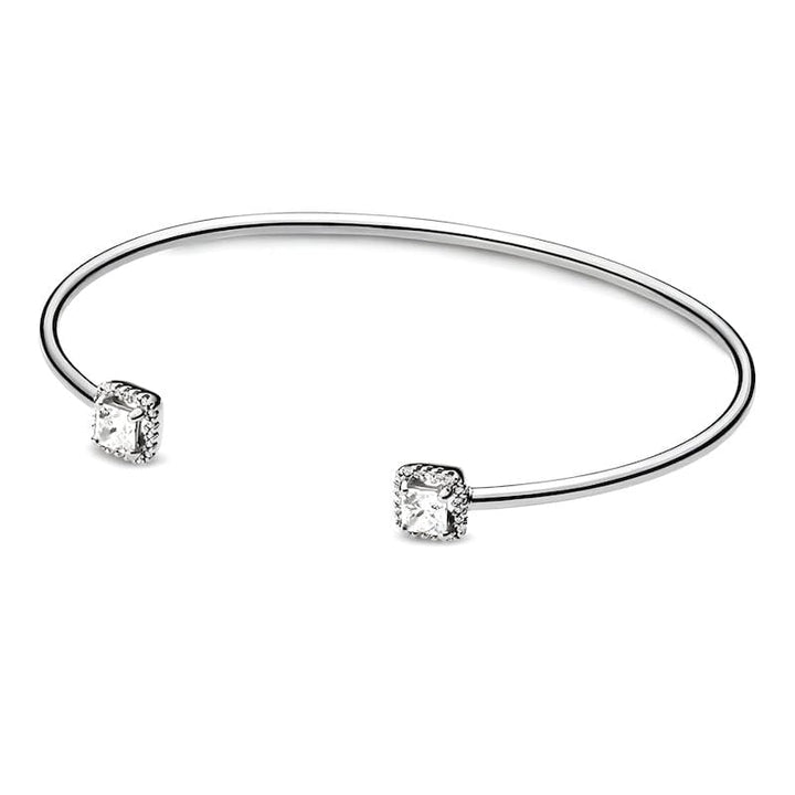 Cuff Shiny Square Open Cuff Bracelet