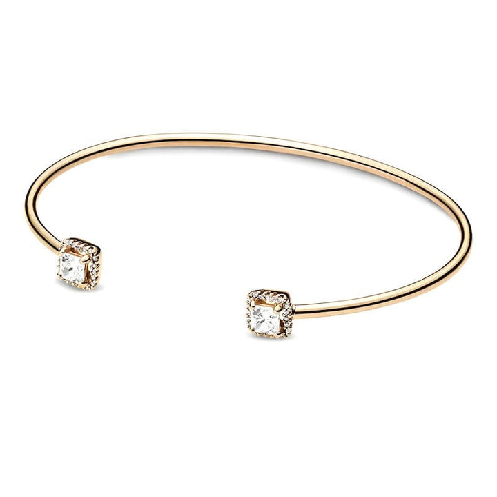 Cuff Shiny Square Open Cuff Bracelet