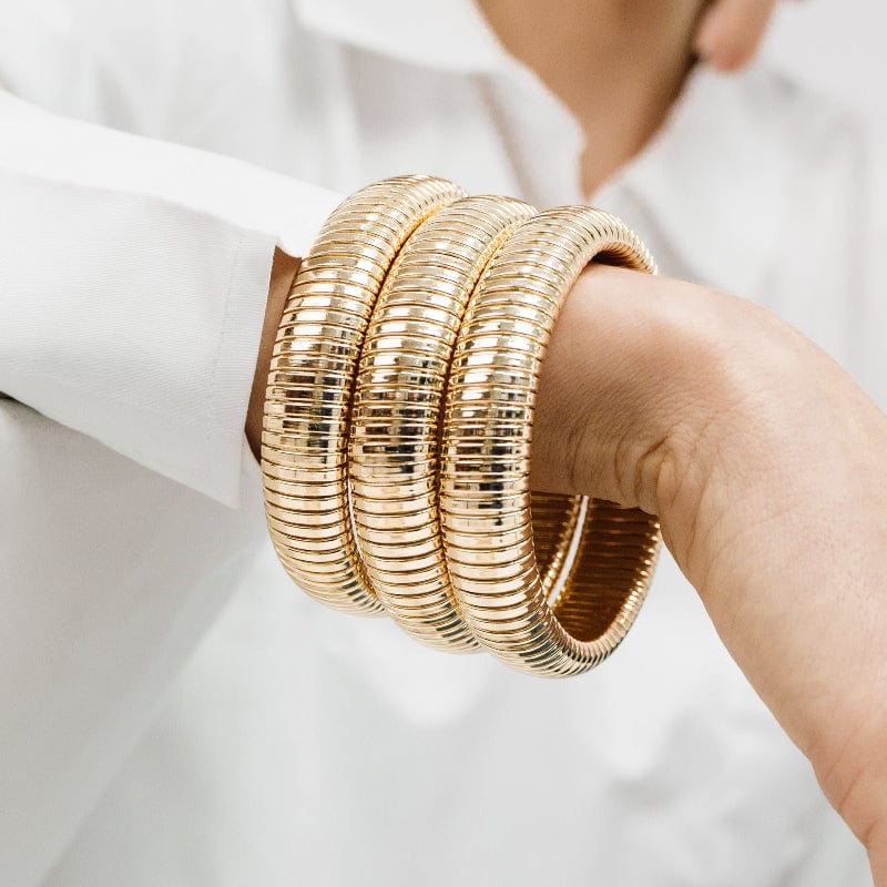 Flex Snake Chain Stretch Bracelet Set bracelet by Unique Leather Bracelets