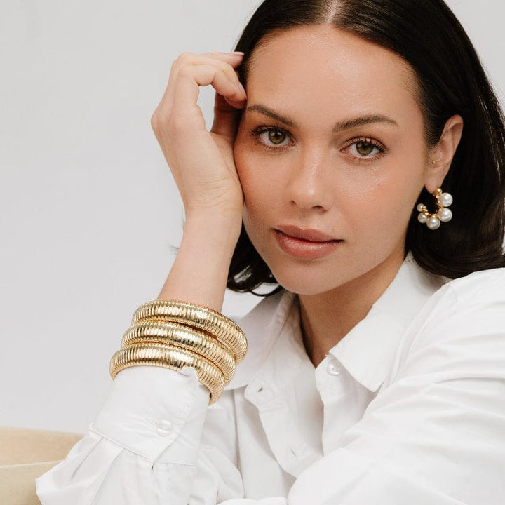 Flex Snake Chain Stretch Bracelet Set bracelet by Unique Leather Bracelets