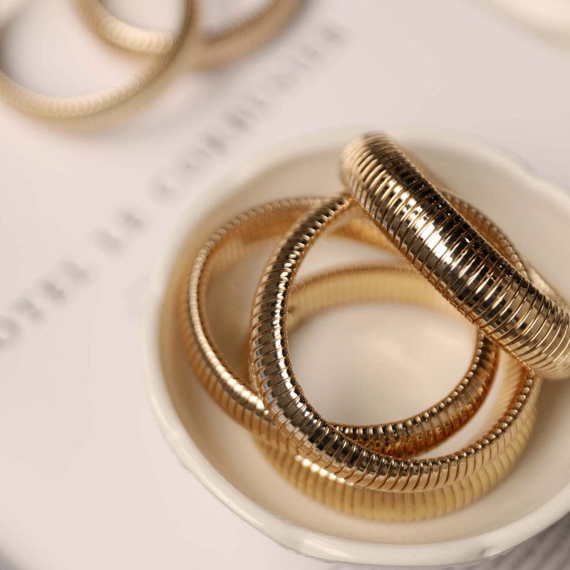 Flex Snake Chain Stretch Bracelet Set bracelet by Unique Leather Bracelets