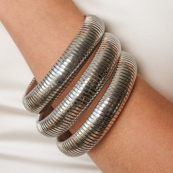 Flex Snake Chain Stretch Bracelet Set bracelet by Unique Leather Bracelets