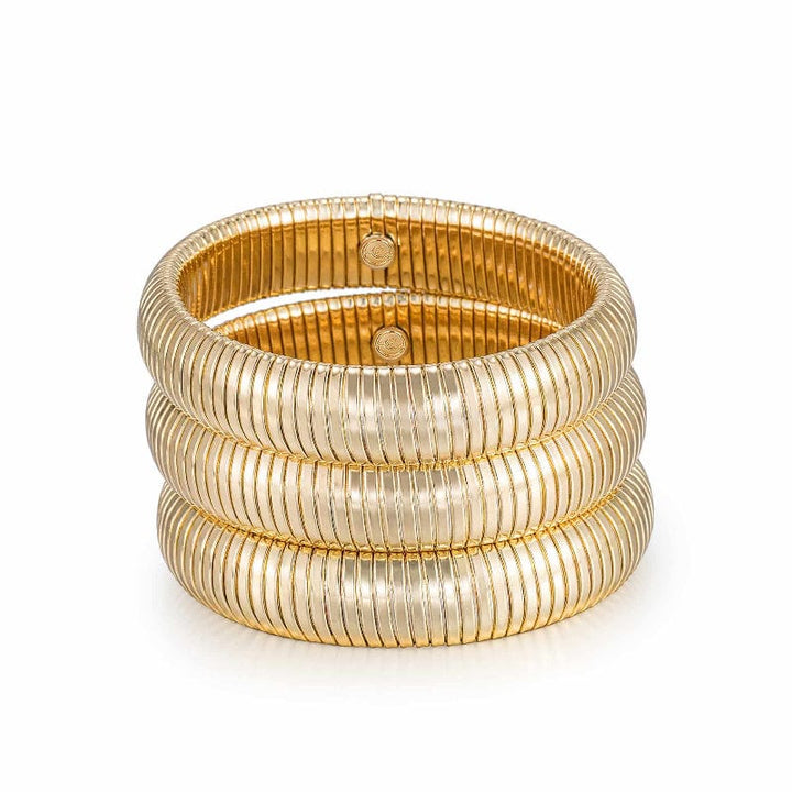 Flex Snake Chain Stretch Bracelet Set bracelet by Unique Leather Bracelets