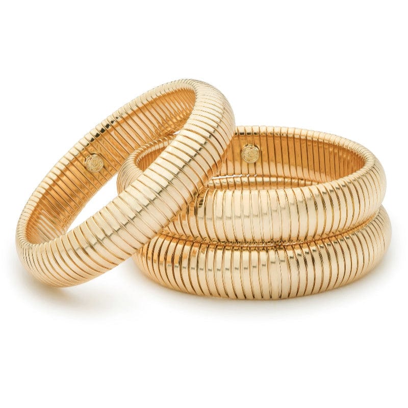 Cuffs and Bangles Flex Snake Chain Stretch Bracelet Set