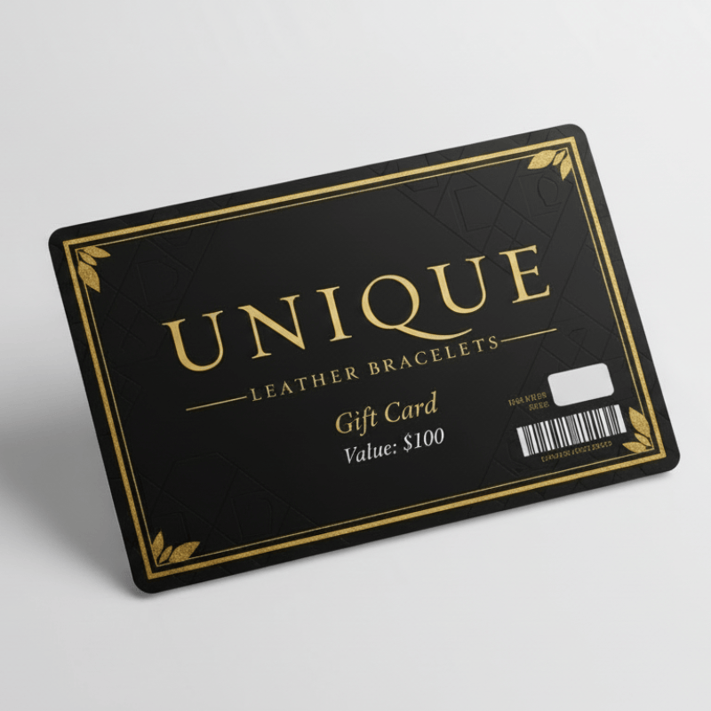 Gift Cards Unique Leather Bracelets Gift Card