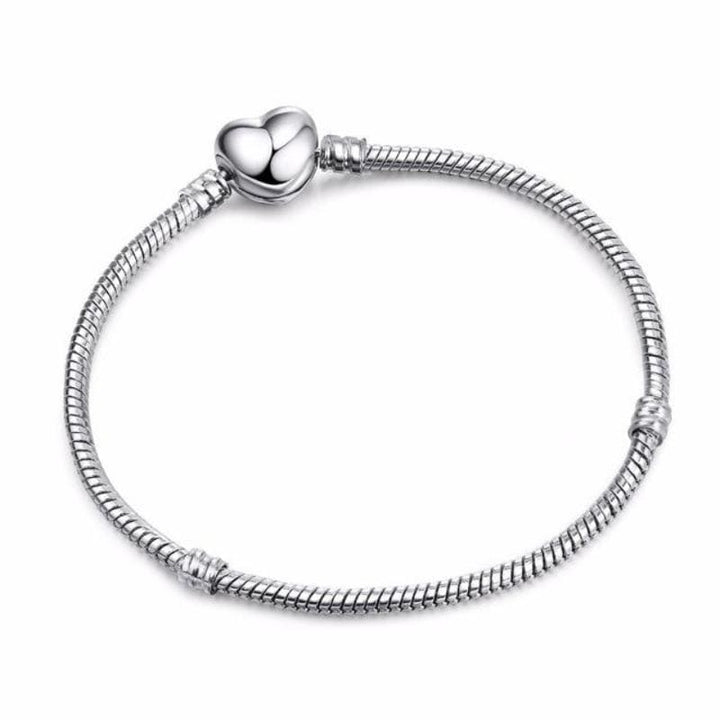 Hidden Pandora Styled Shimmering Chain Bracelet (Free) Rhodium / 17cm