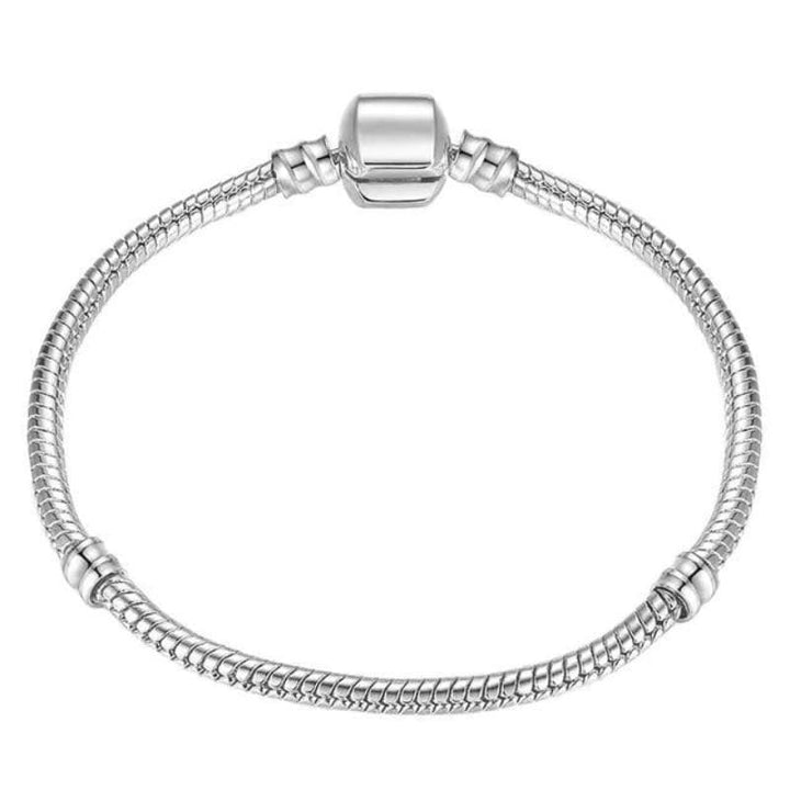 Hidden Pandora Styled Shimmering Chain Bracelet (Free) Silver / 17cm