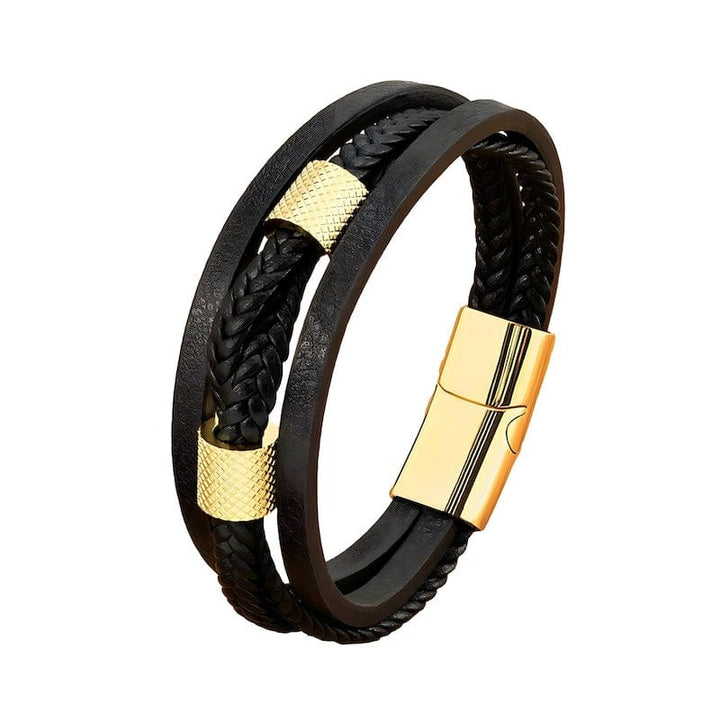 Leather Black Leather Rope Multilayer Bracelet