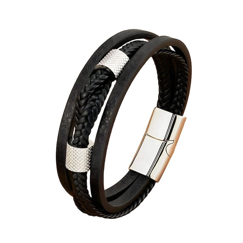 Leather Black Leather Rope Multilayer Bracelet