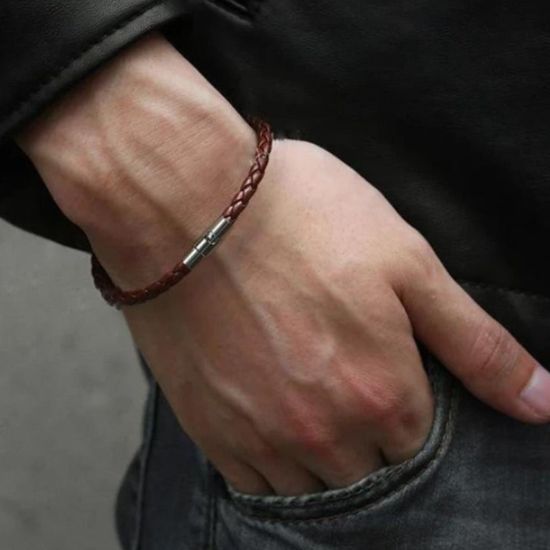 Leather Braided Leather Bracelets