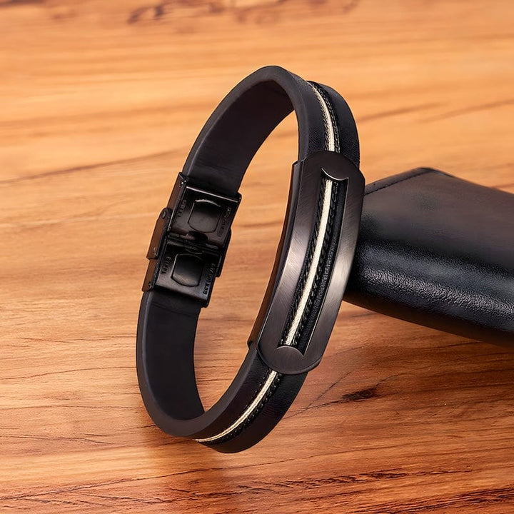 Leather Chain Leather Design Combination Mens Bracelets