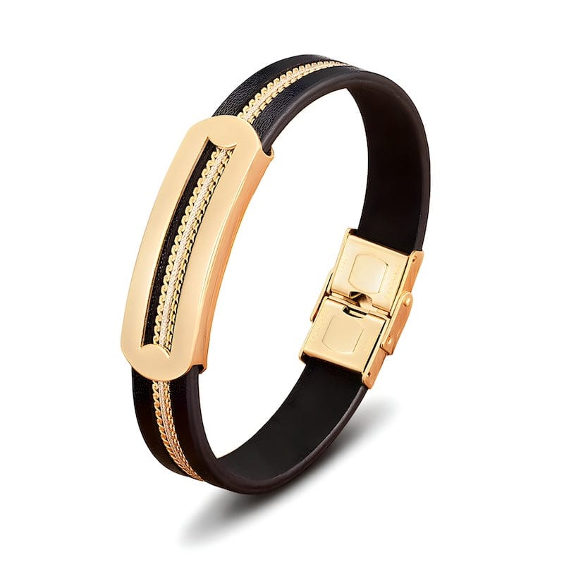 Leather Chain Leather Design Combination Mens Bracelets