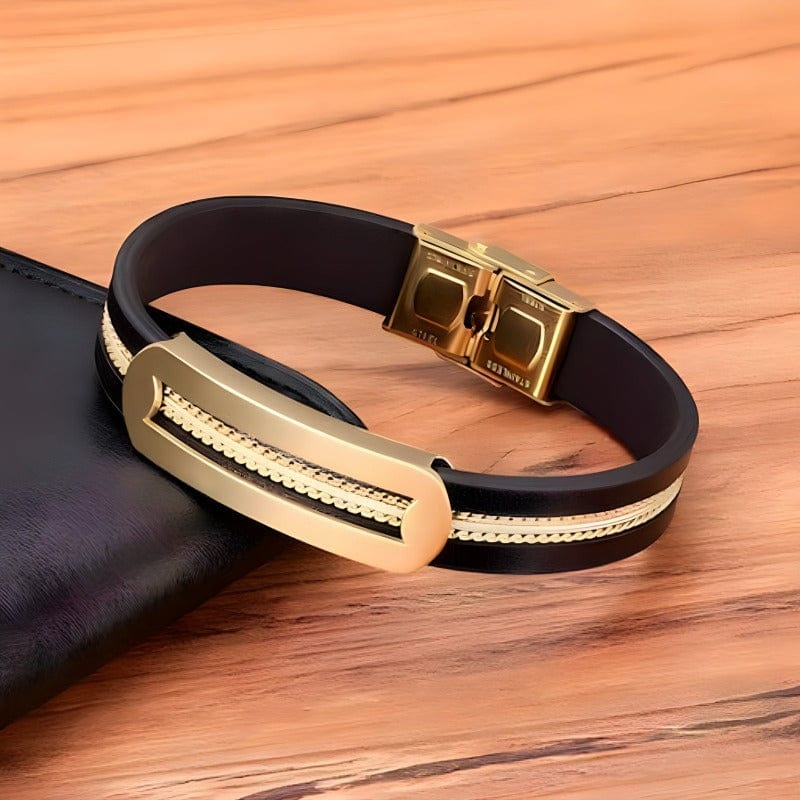 Leather Chain Leather Design Combination Mens Bracelets