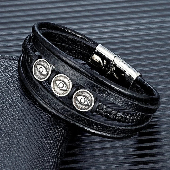 Leather Evil Eye Multilayer Leather Bracelet