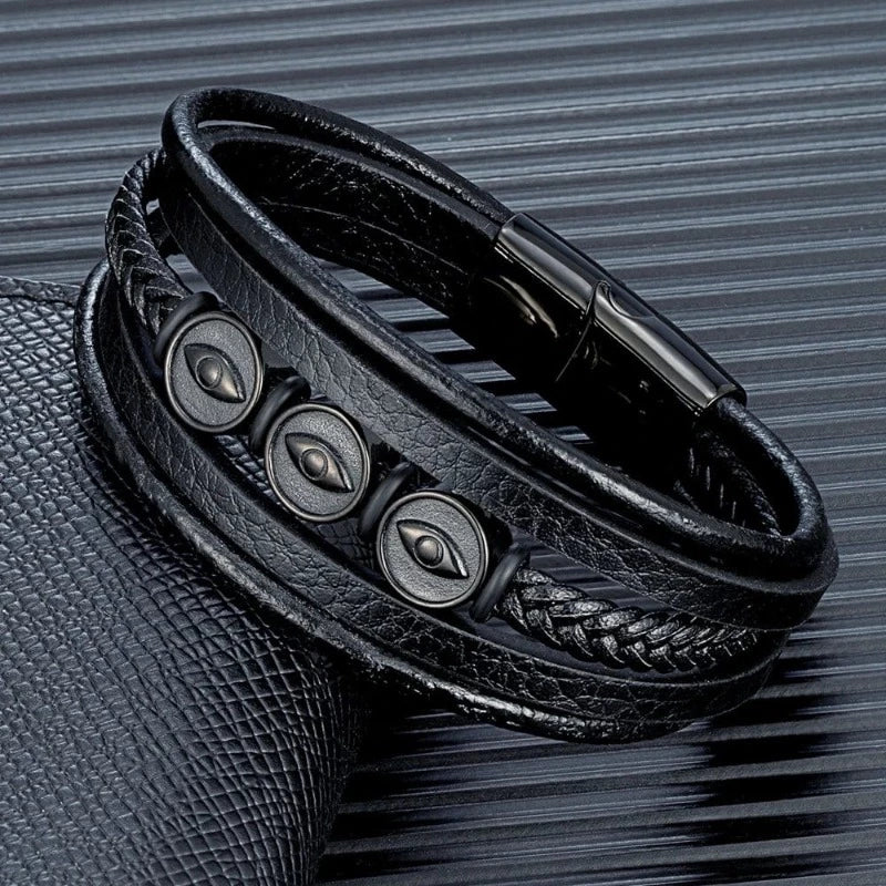 Leather Evil Eye Multilayer Leather Bracelet