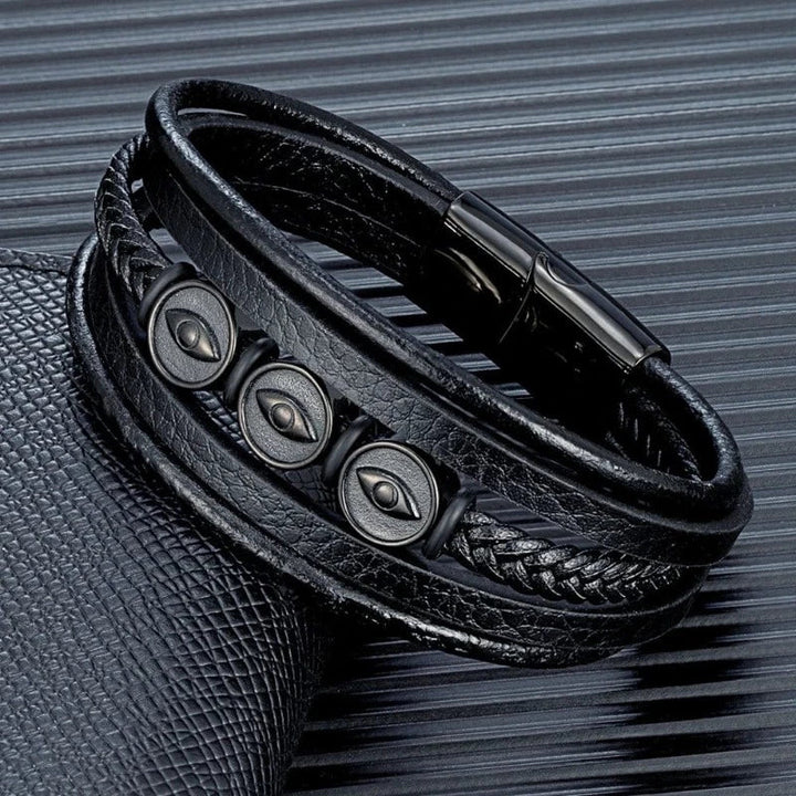 Leather Evil Eye Multilayer Leather Bracelet