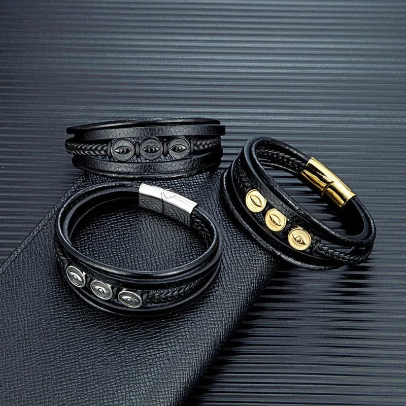 Leather Evil Eye Multilayer Leather Bracelet