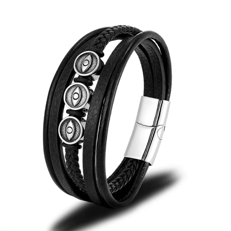 Leather Evil Eye Multilayer Leather Bracelet