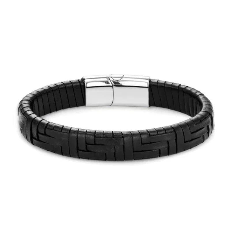 Leather Hand Woven Multicolor Mens Leather Bracelet