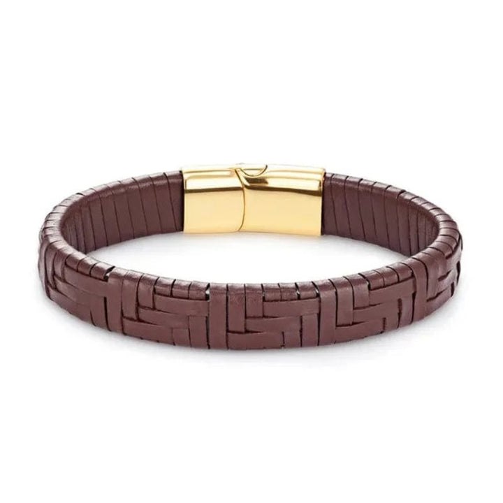 Leather Hand Woven Multicolor Mens Leather Bracelet