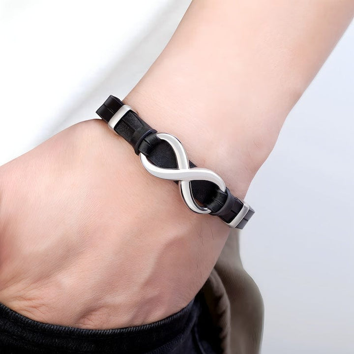 Leather Infinity Symbol Leather Bracelet