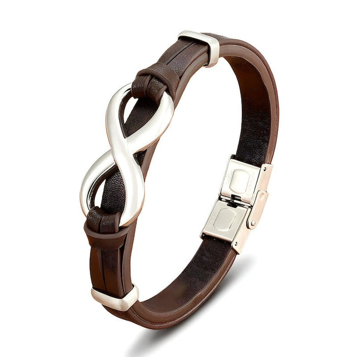 Leather Infinity Symbol Leather Bracelet