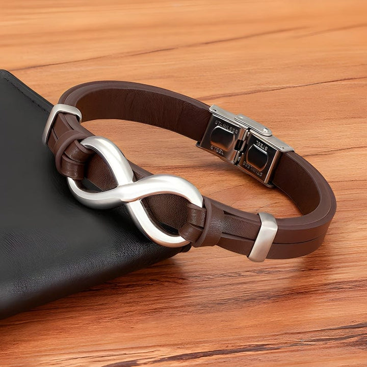 Leather Infinity Symbol Leather Bracelet