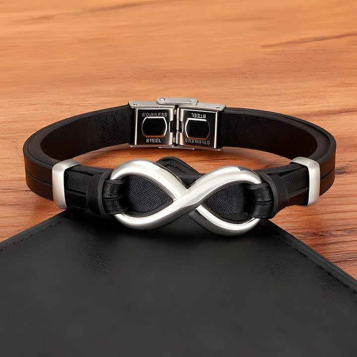 Leather Infinity Symbol Leather Bracelet