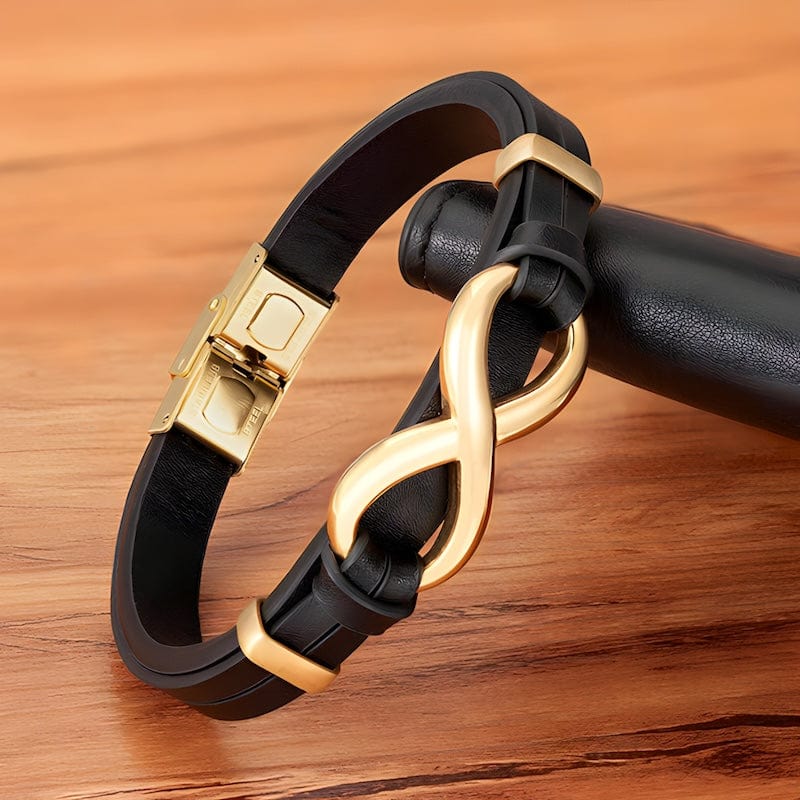 Leather Infinity Symbol Leather Bracelet