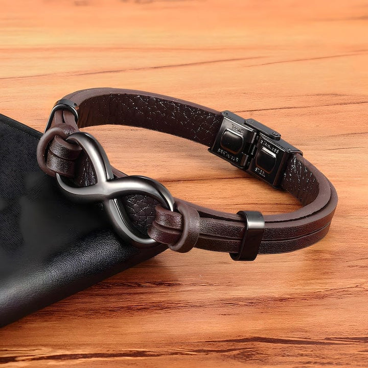 Leather Infinity Symbol Leather Bracelet